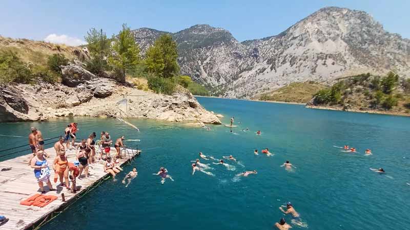 swimming on green canyon from turkler